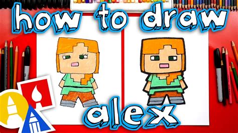 How to draw a minecraft alex