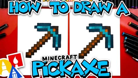 How to draw a minecraft axe