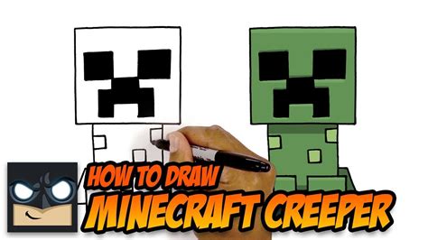 How to draw a minecraft creeper face