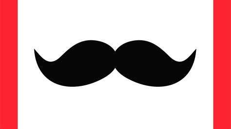 How to draw a mustache YouTube