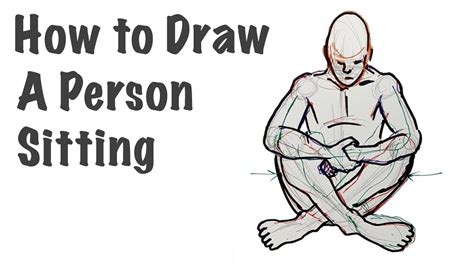 How to draw a person sitting on a chair 