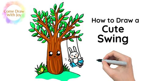 How to draw a tree and swing YouTube
