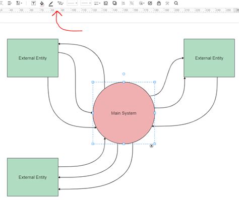 How to draw context diagram in visio