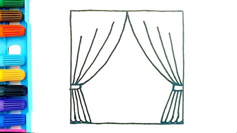 How to draw curtains Easy to follow step by step drawing tutorial