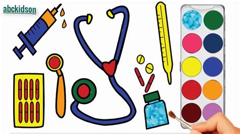 How to draw doctor tools drawing doctor tools YouTube