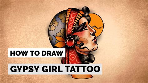 How to draw easily A GYPSY step by step - YouTube