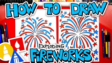 How to draw fireworks for the 4th of July - YouTube