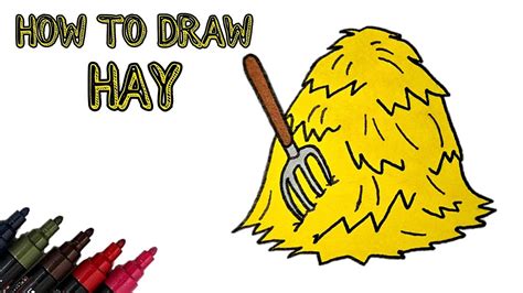 How to draw hay with a pitchfork YouTube