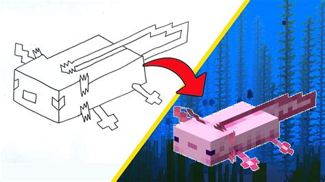 How to draw minecraft axolotl YouTube
