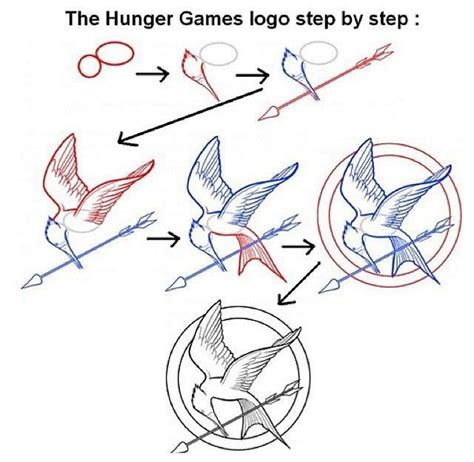 How to draw mockingjay pin