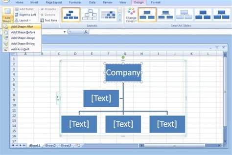How to draw organogram in excel