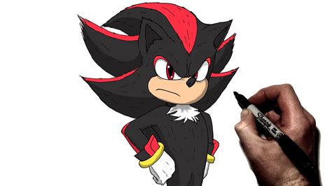 How to draw sonic shadow YouTube