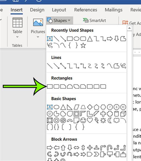 How to draw square in word