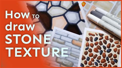 How to draw stone texture Rendering with markers YouTube