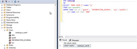 How to drop schema in sql
