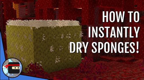 How to dry a sponge minecraft