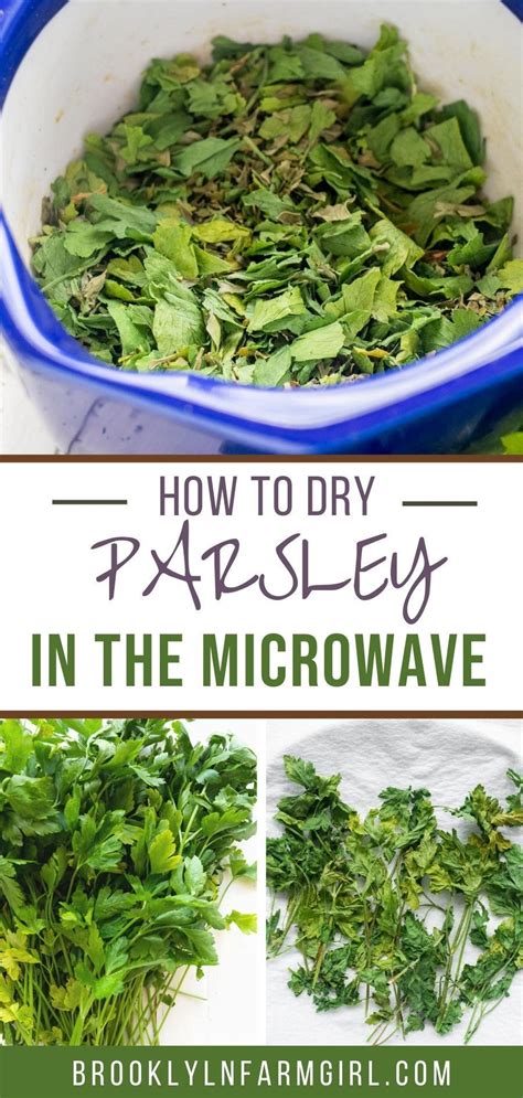 How to dry parsley in a microwave