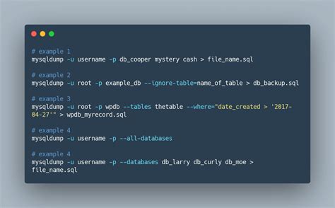 How to dump only specific tables from MySQL? - Stack Overflow