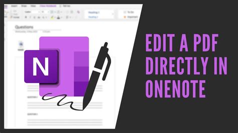 How to edit a pdf in onenote