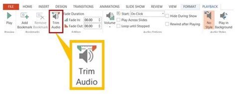 How to edit audio in powerpoint
