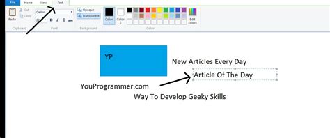 How to edit image text in paint