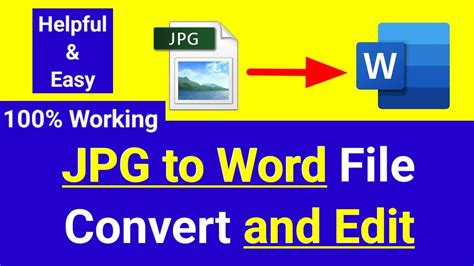 How to edit jpg file in word