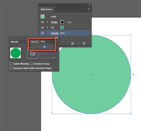 How to edit opacity in illustrator