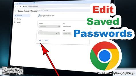 How to edit saved passwords in chrome