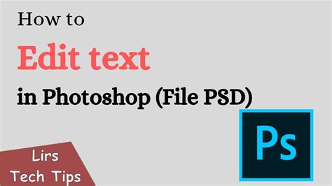 How to edit text in (File PSD) Adobe YouTube
