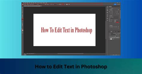 How to edit text in photoshop