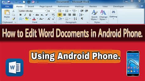 How to edit word file in mobile