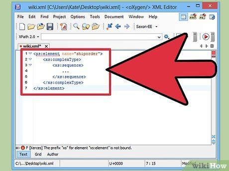 How to edit xml file in windows
