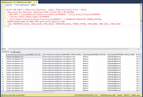How to effectively extract data from an OLAP cube by relying upon T SQL