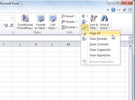 How to eliminate cells in excel