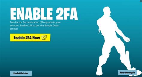 How to enable Fortnite 2FA and get the Boogie Down emote 