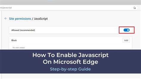 How to enable javascript on edge.  Apr 23, 2024 · Learn how to turn on JavaScript in Edge bro...