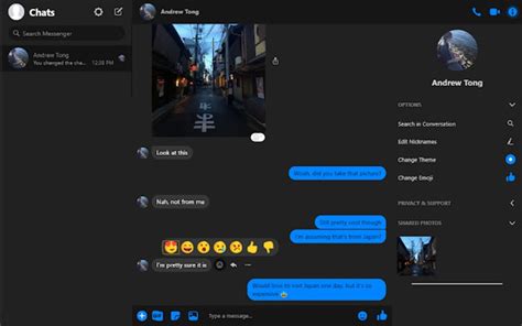 How to enable night mode in messenger