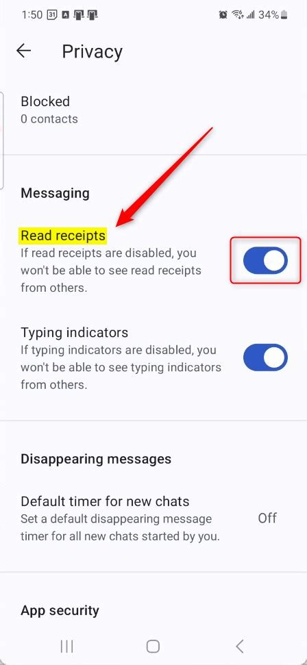 How to enable read receipts on the Signal Messaging app