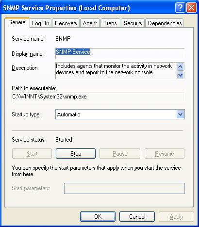 How to enable snmp in windows xp