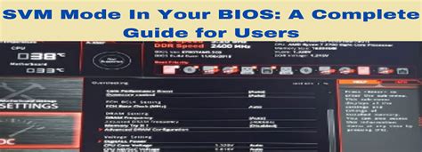 How to enable svm in bios.  This is particularly beneficial when using virtualization ...