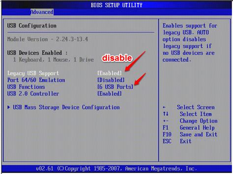 How to enable usb port in bios
