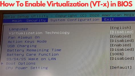 How to enable vt in bios