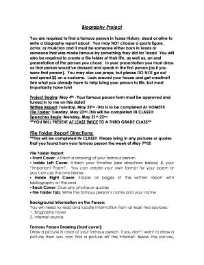 How to end a biography of a dead person sample