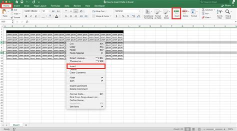 How to enter cells in excel