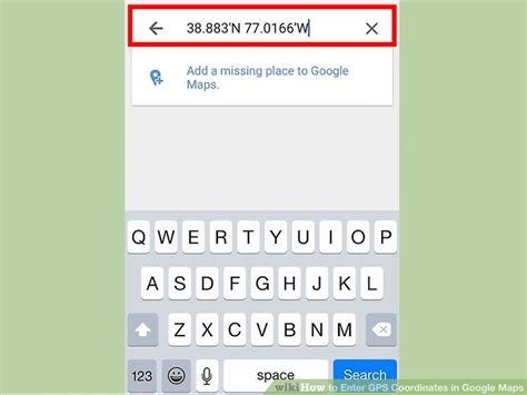 How to enter coordinates in google moon