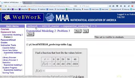 How to enter log base in webwork.  Not all operators are available in all problems.  ( and ) You...