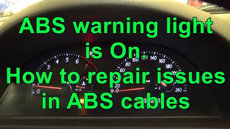 2109 posts · Joined 2009. #2 · Oct 11, 2013. Hi jbl, it is because one of your ABS reluctor rings has cracked. These are the rings that fit on the driveshaft or rear hub and the sensors use them to work out which wheel is skidding and needs the ABS turning on. Because it's cracked the ABS system thinks that that wheel is skidding hence the .... 