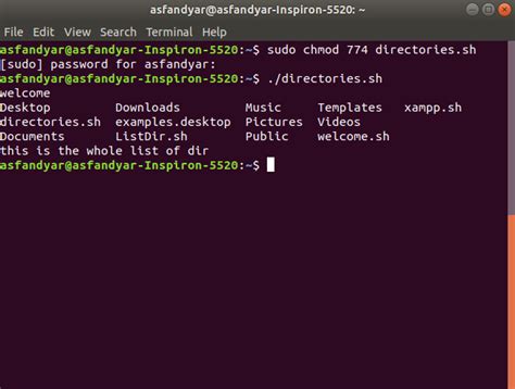 How to execute shell script in ubuntu