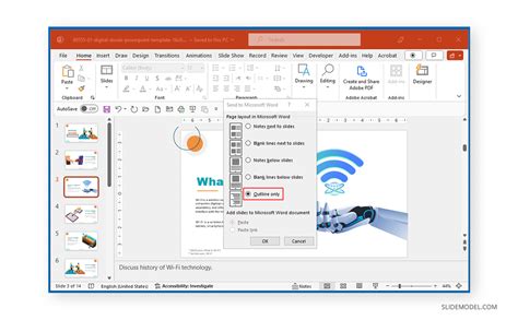 How to export powerpoint as pptx.  Note: Not all features are supported in Open...