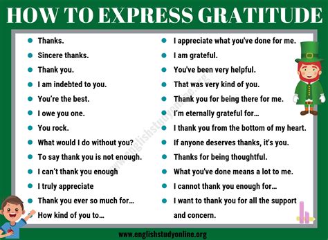 How to express gratitude in english